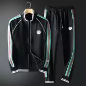 jogging gucci luxe pour homme gg jersey zip jacket with web noir